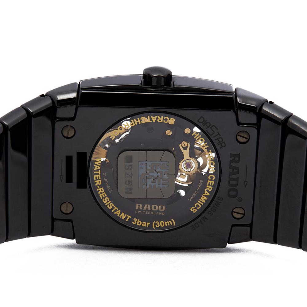 Modern Rado Sintra Ceramic Openwork R13668152 Wristwatch