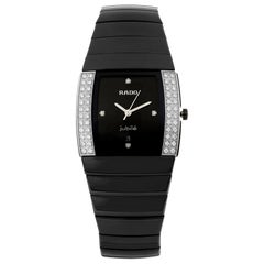 Rado Sintra Jubile Ceramic Diamond Black Dial Ladies Quartz Watch R1361771