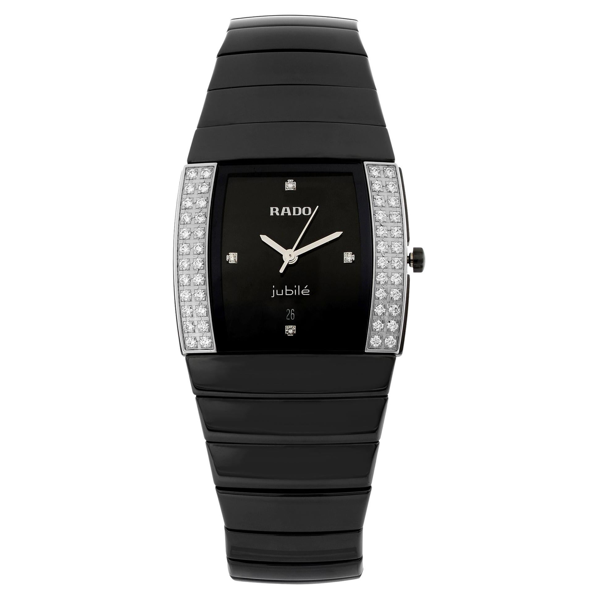 Rado Sintra Jubile Ceramic Diamond Black Dial Ladies Quartz Watch R13617712
