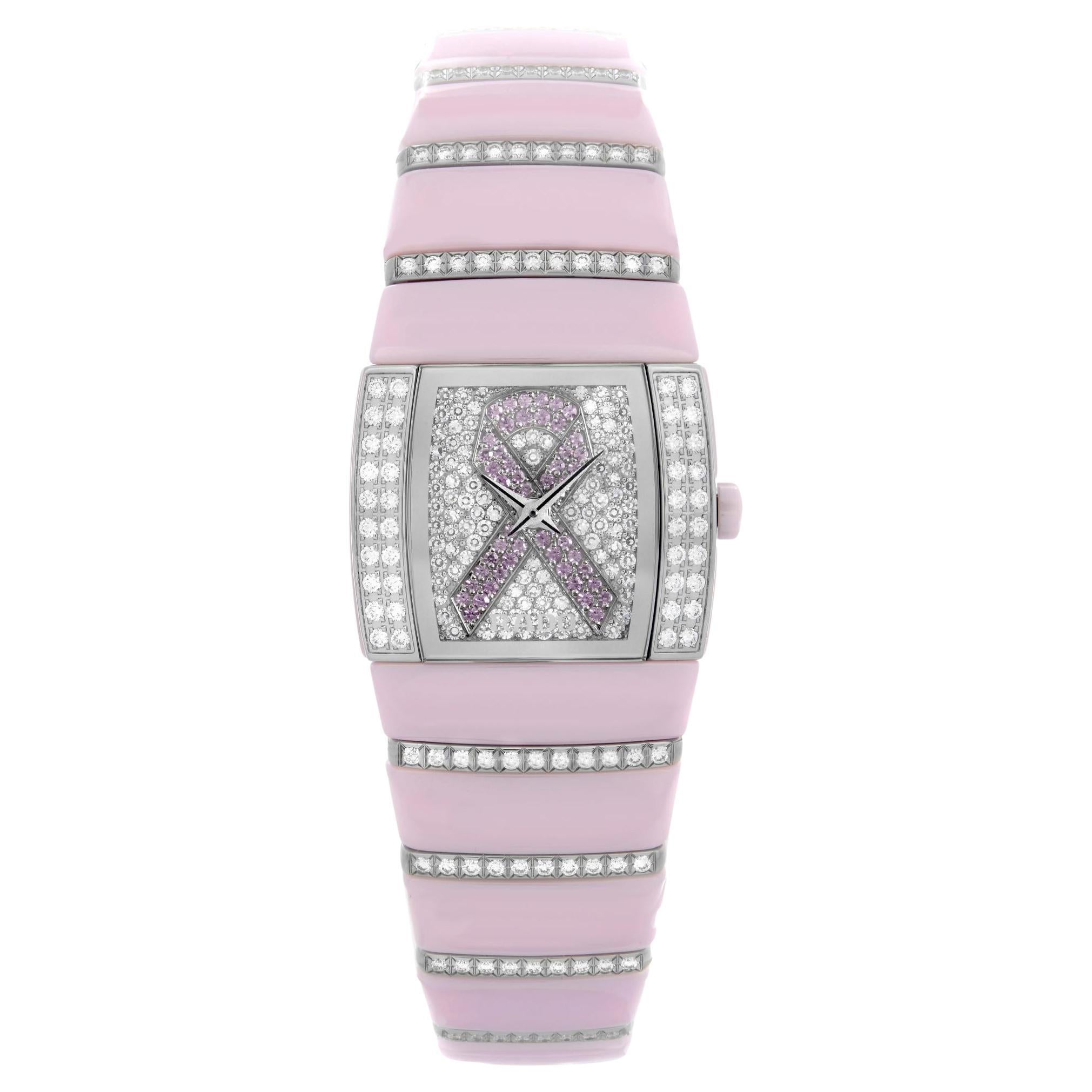 Rado, montre Sintra Jubile en céramique rose et diamants, édition limitée, pour femmes R13652942