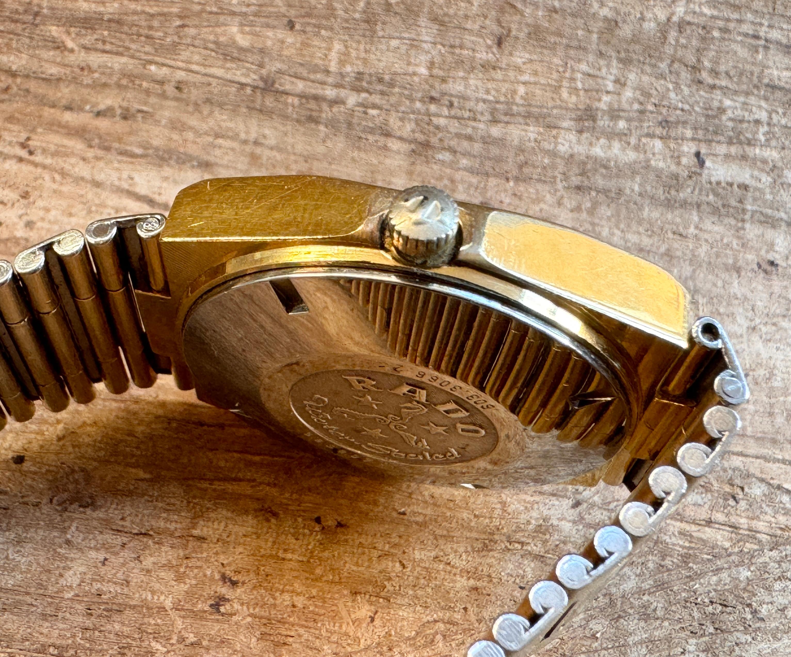 Rado Stag Gold Plated Automatic Day / Date Watch im Angebot 5