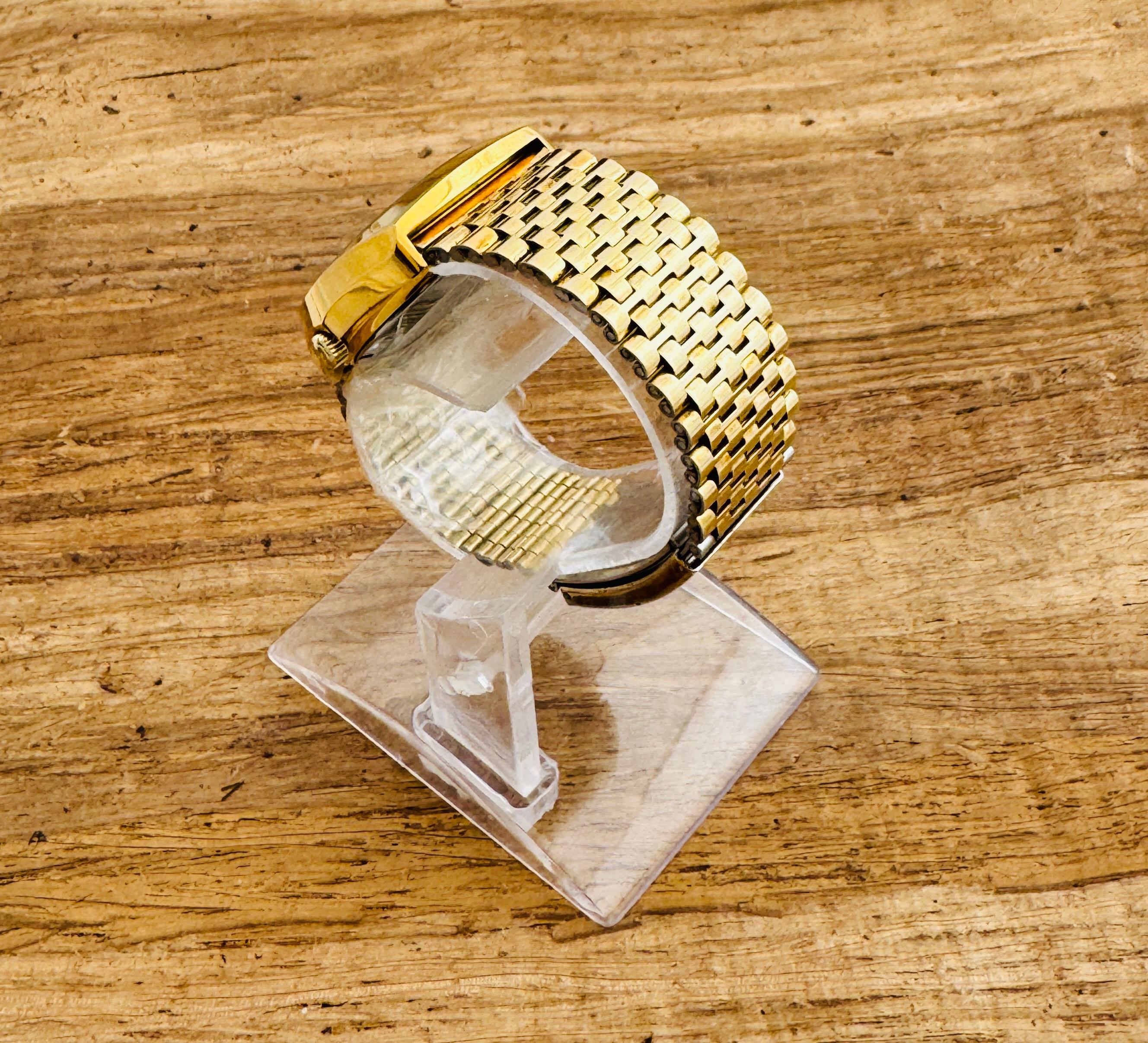 Rado Stag Gold Plated Rare Brown Dial Automatic Day / Date Watch 9