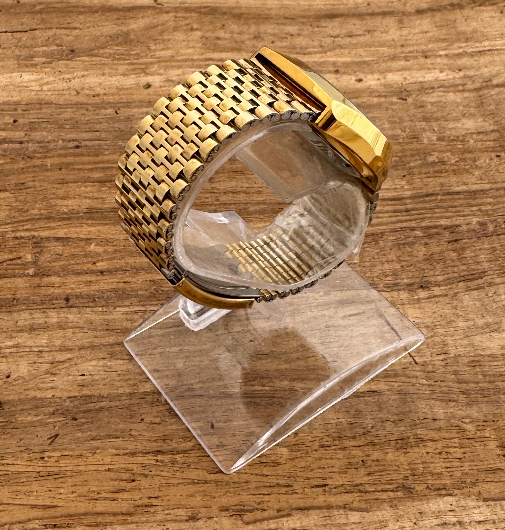 Rado Stag Gold Plated Rare Brown Dial Automatic Day / Date Watch 10