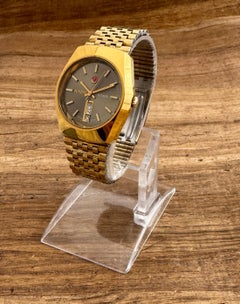 Rado Stag Gold Plated Rare Brown Dial Automatic Day / Date Watch