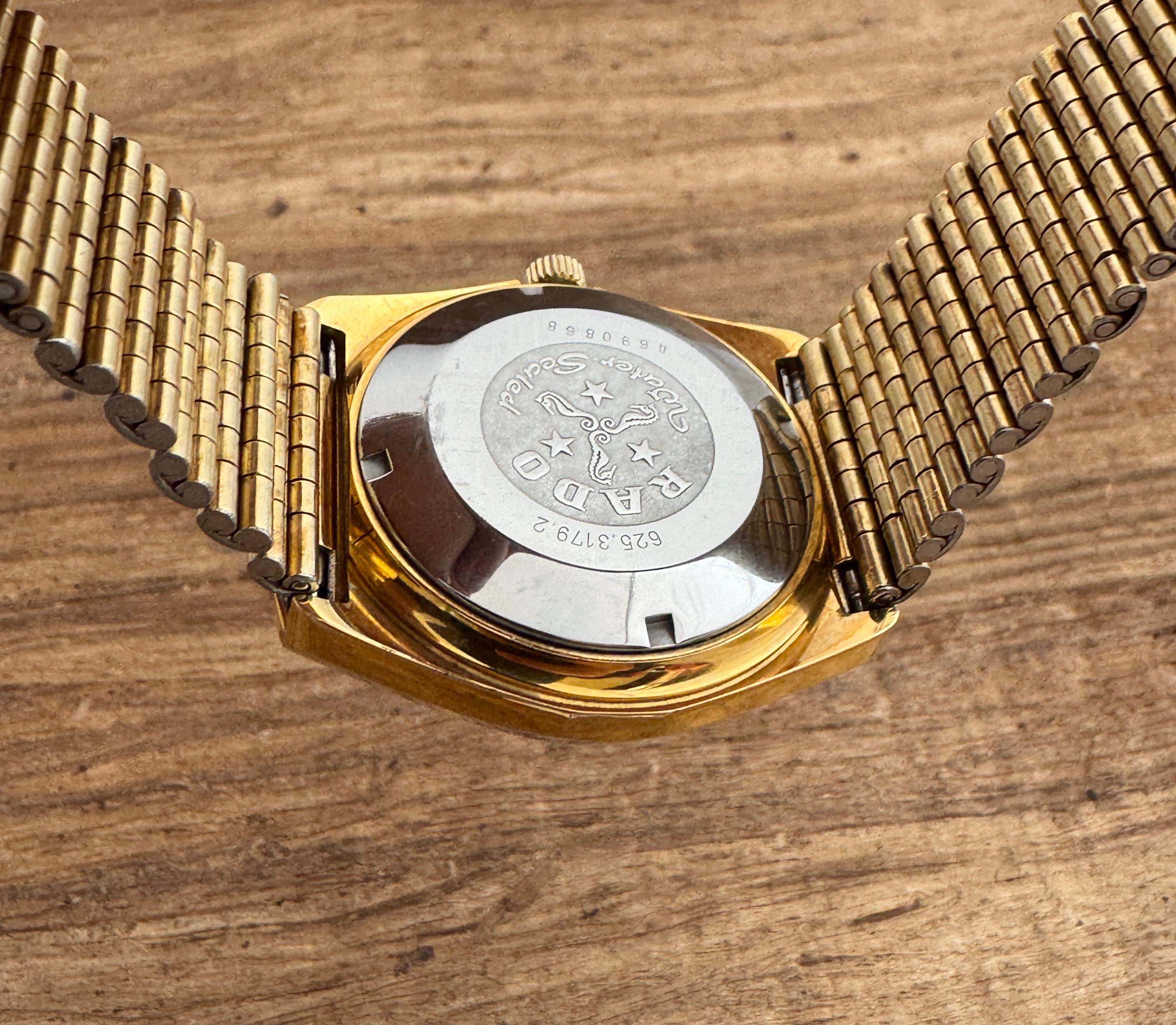 Rado Stag Gold Plated Rare Brown Dial Automatic Day / Date Watch 1