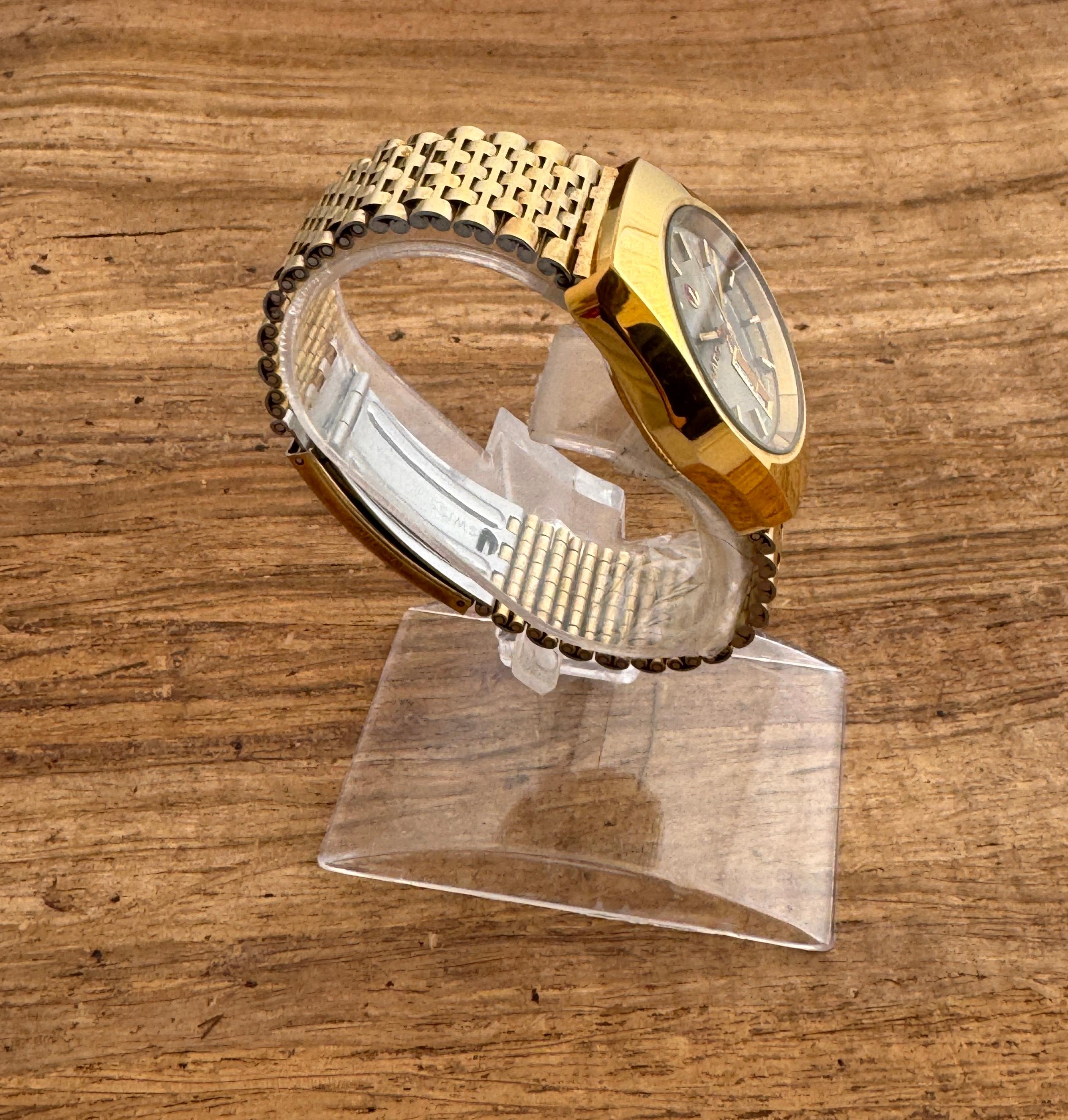 Rado Stag Gold Plated Rare Brown Dial Automatic Day / Date Watch 5