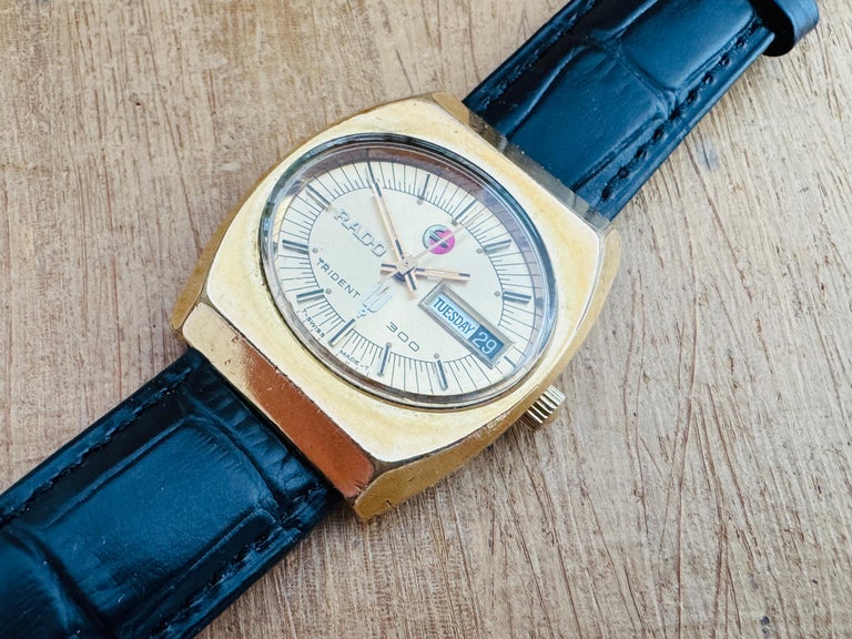 Rado TRIDENT 300 Gold Plated Automatic Watch at 1stDibs
