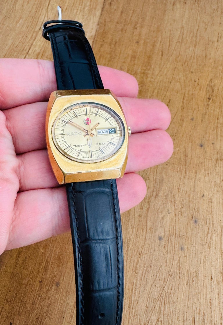 Rado TRIDENT 300 Gold Plated Automatic Watch at 1stDibs