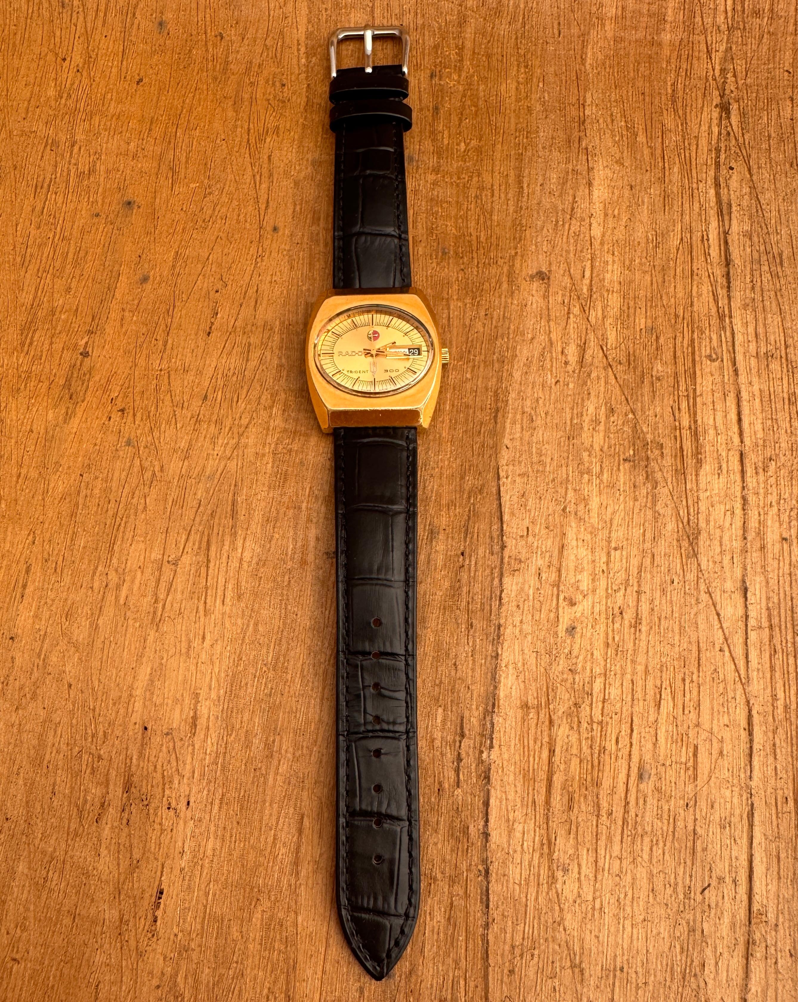 Reloj Automático Rado TRIDENT 300 Chapado en Oro en venta 3