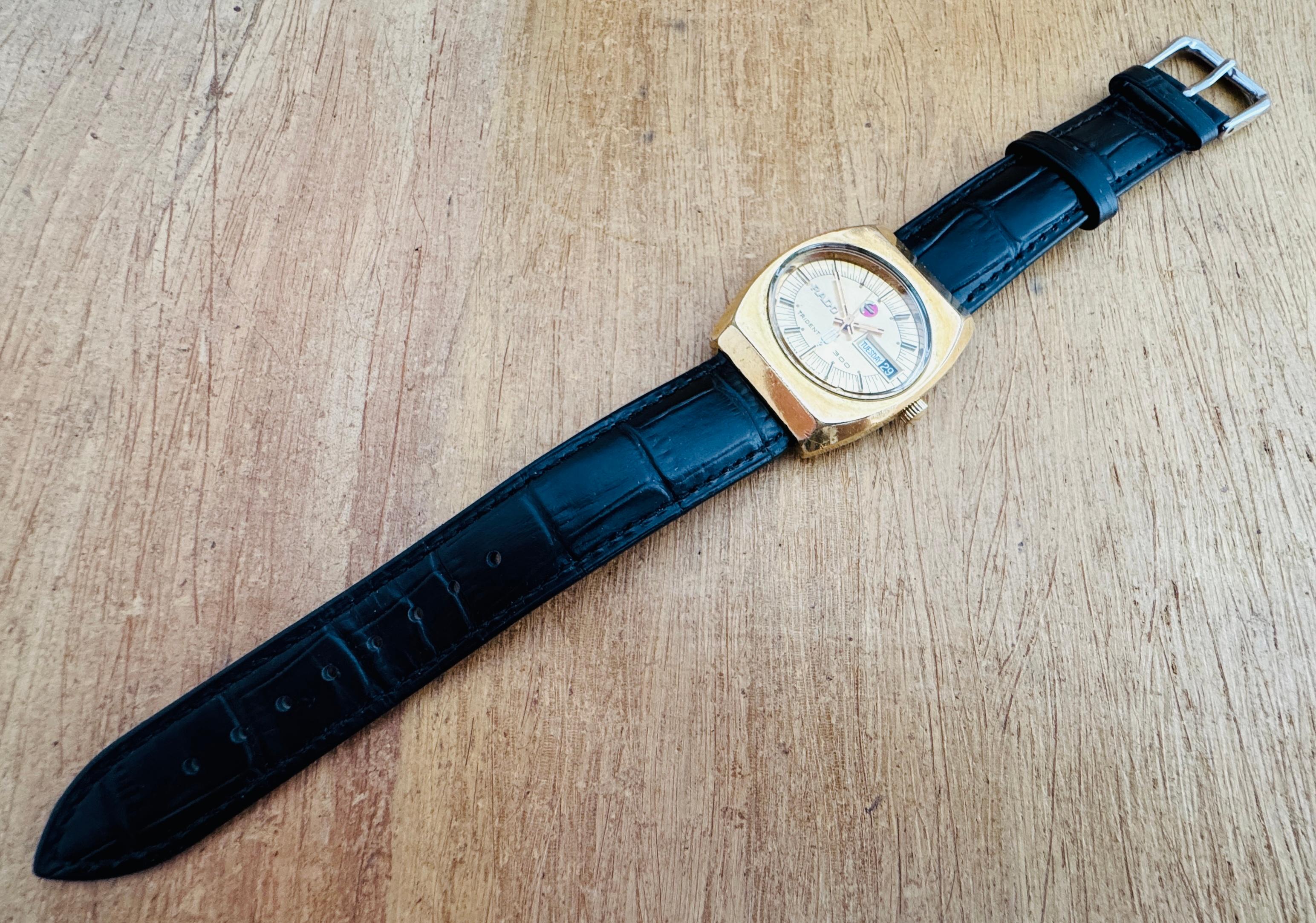 Reloj Automático Rado TRIDENT 300 Chapado en Oro en venta 4