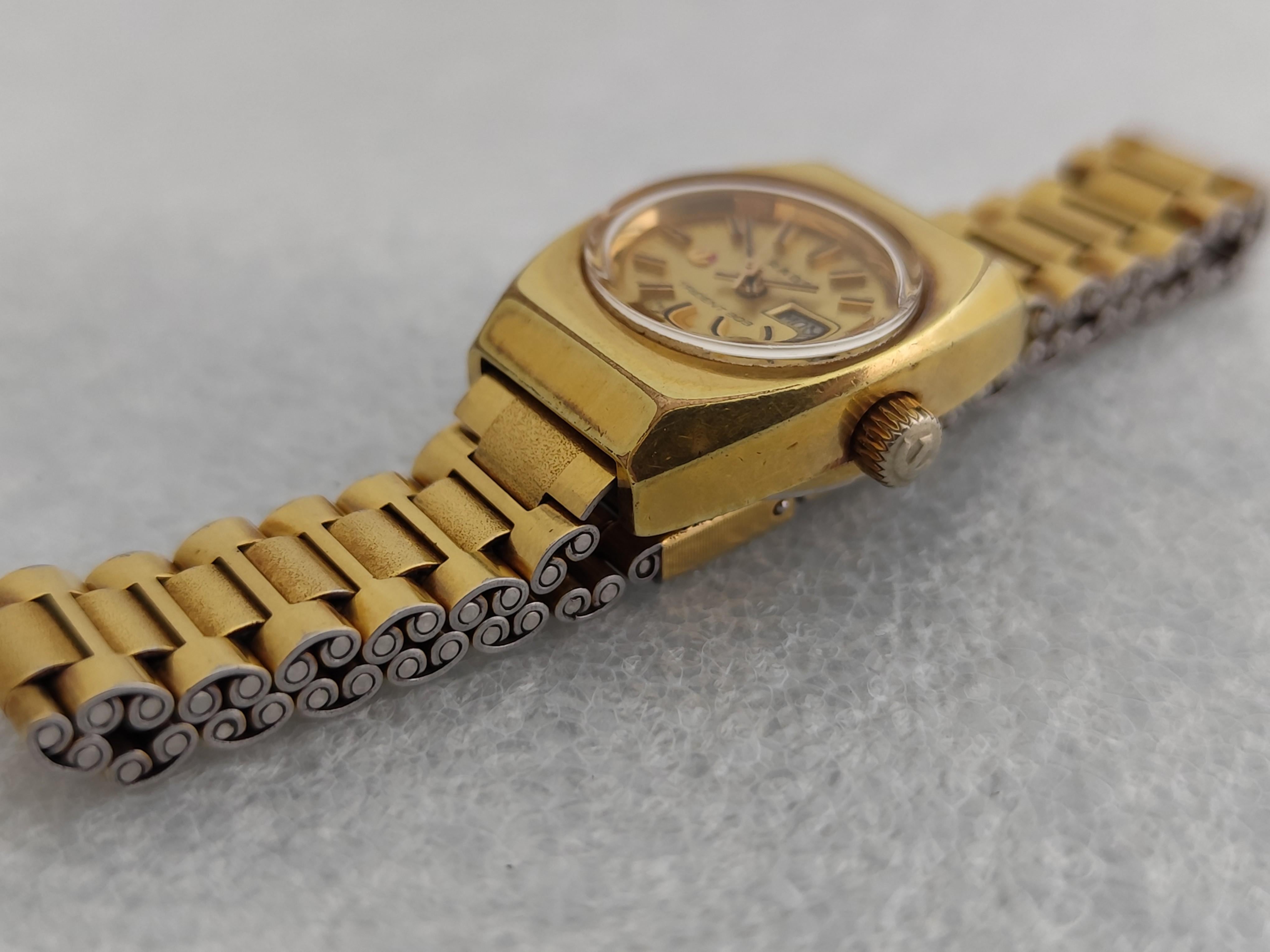 Rado TRIDENT 303 Day Date Vergoldete Automatik Damenuhr im Angebot 11