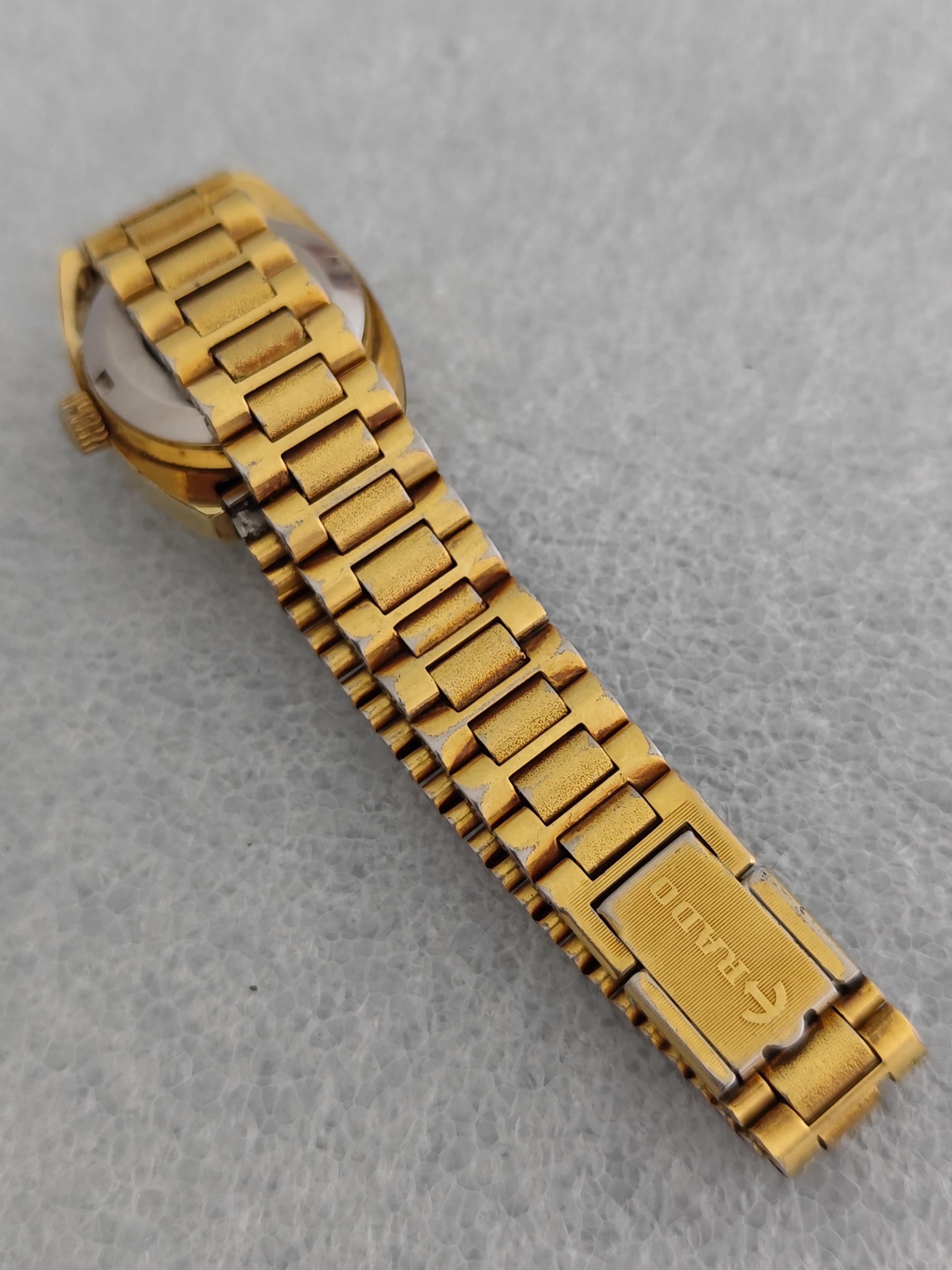 Rado TRIDENT 303 Day Date Vergoldete Automatik Damenuhr im Angebot 12