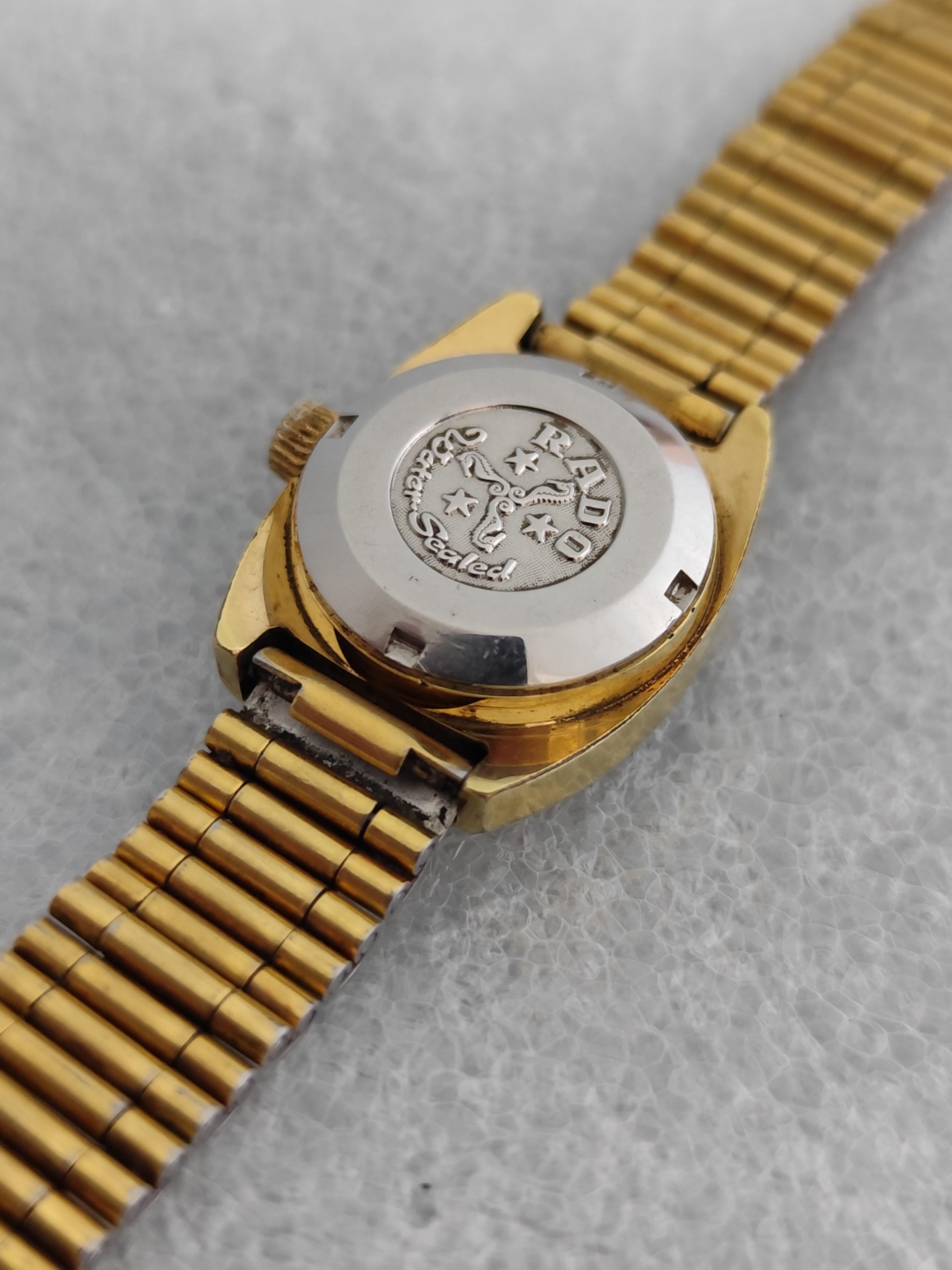 Rado TRIDENT 303 Day Date Vergoldete Automatik Damenuhr im Angebot 5