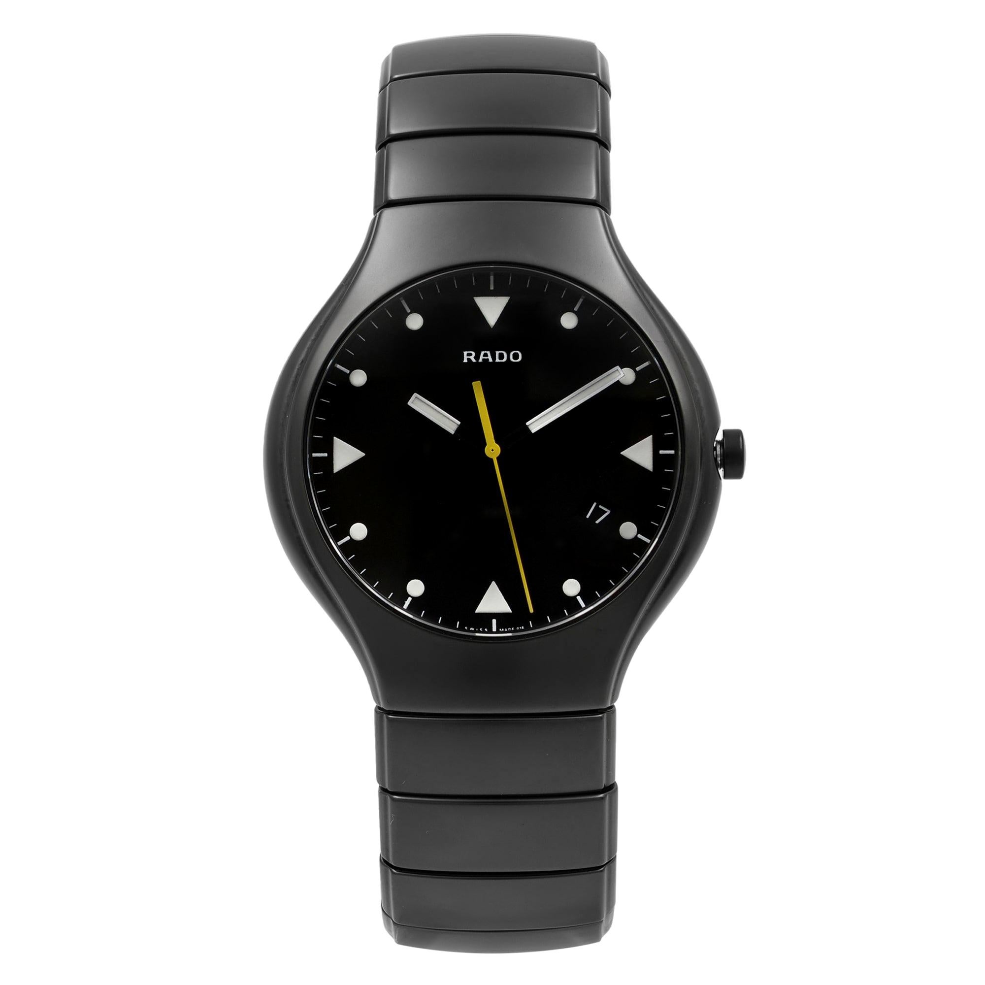Rado True Ceramic Black Dial Men's Quartz Watch R27816162