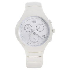 Rado True Jubile Ceramic Chronograph White Diamond Dial Quartz Watch R27832702