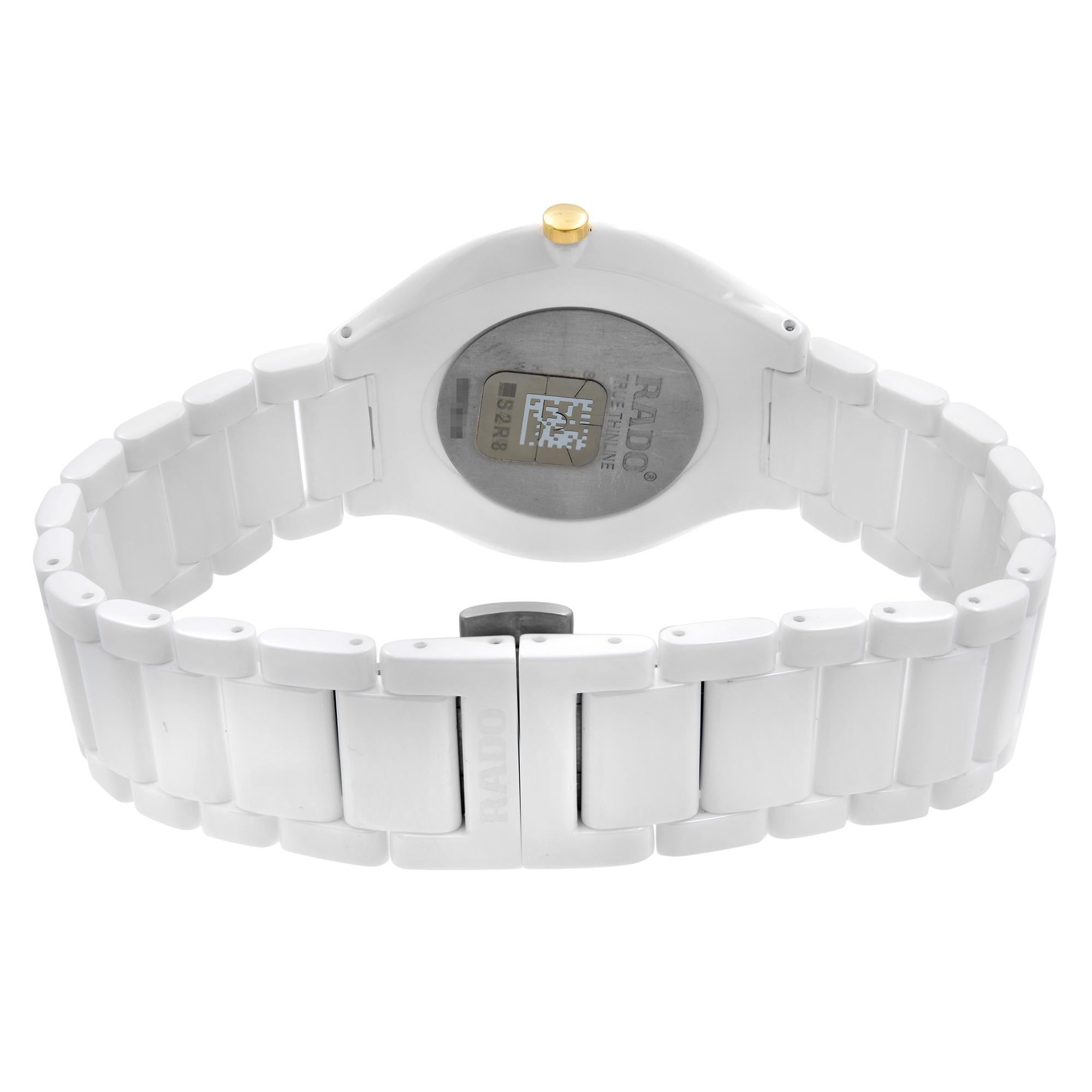 True Thinline Ceramic Weißes Diamant-Zifferblatt Quarz Unisex-Uhr R27957702 3