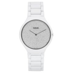 Rado True Thinline 39mm Ceramic White Glitter Dial Quartz Watch R27007092