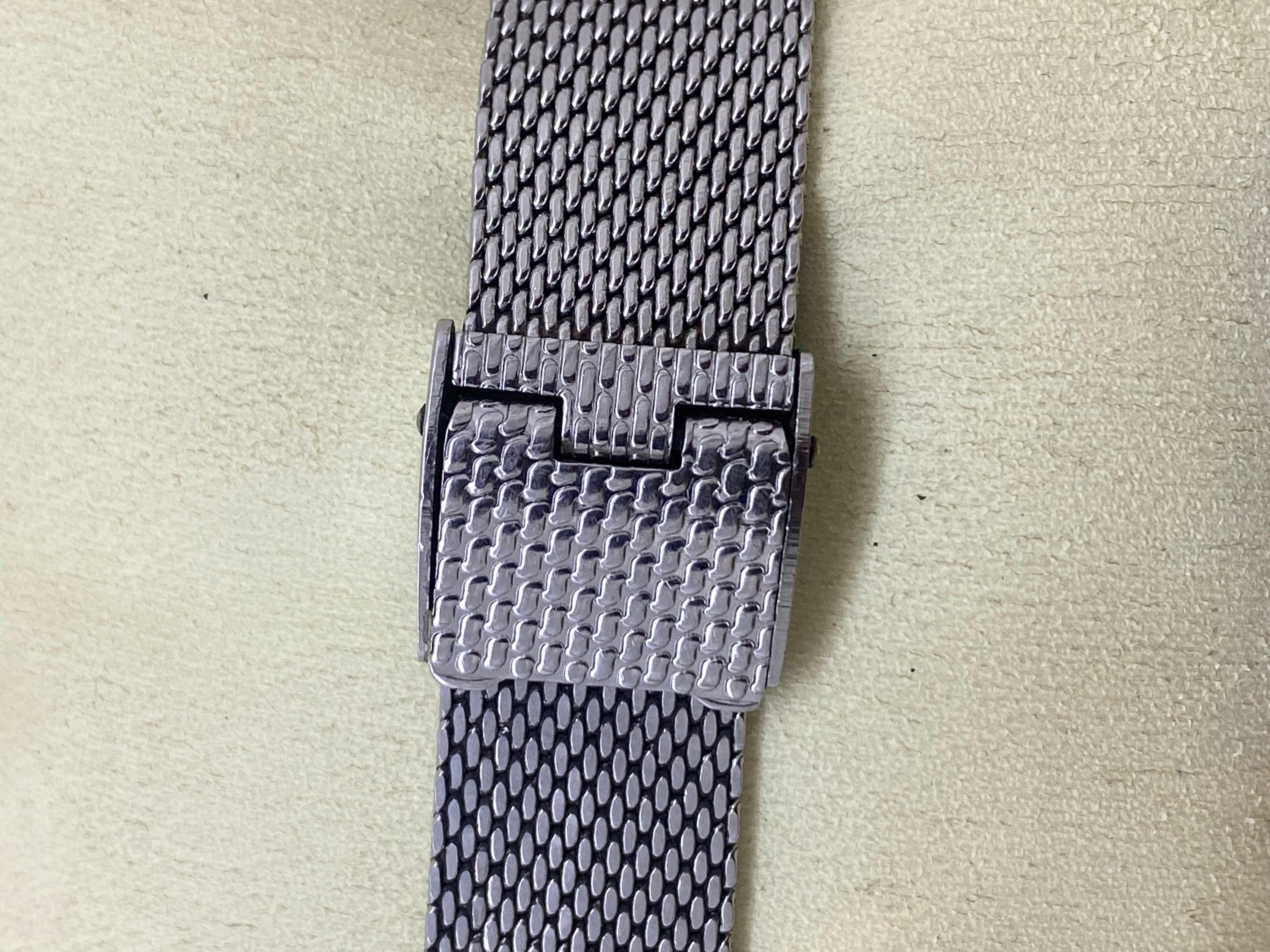 Rado Vintage 1960's Swiss Manual S/Steel Integrated Mesh Bracelet Watch For Sale 3