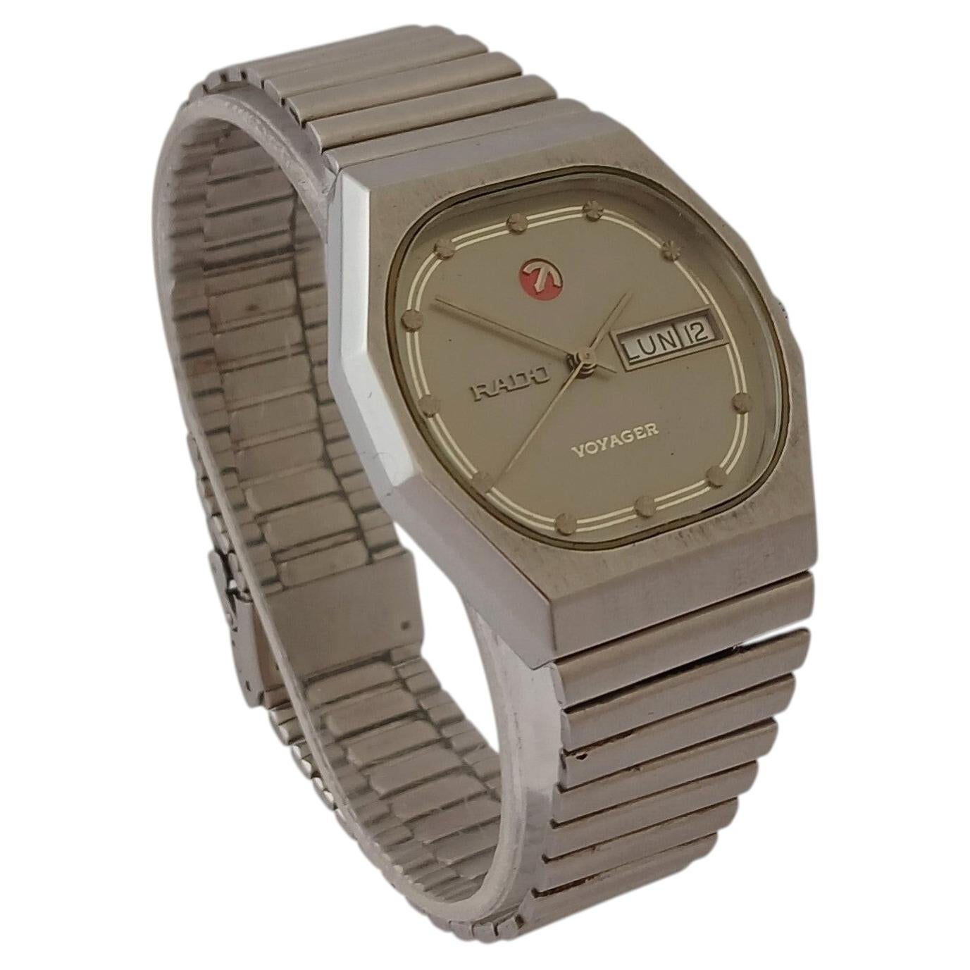 Montre Rado Voyager Day Date automatique en acier inoxydable