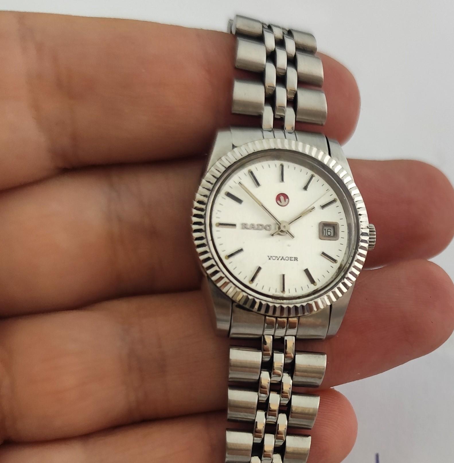 Rado Voyager Watch Ladies Automatic Vintage Round Date Swiss Made im Zustand „Gut“ im Angebot in Toronto, CA
