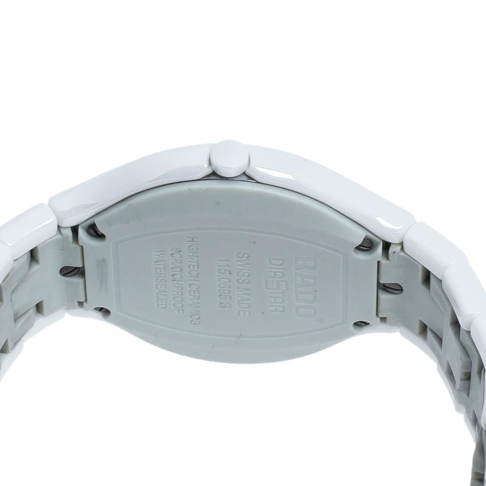 Rado White Ceramic True Jubile R27695722 Men's Wristwatch 40 mm In Good Condition In Dubai, Al Qouz 2