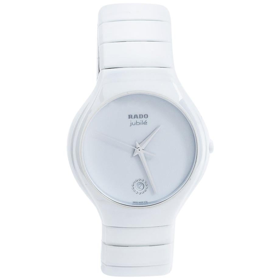 Rado White Ceramic True Jubile R27695722 Men's Wristwatch 40 mm