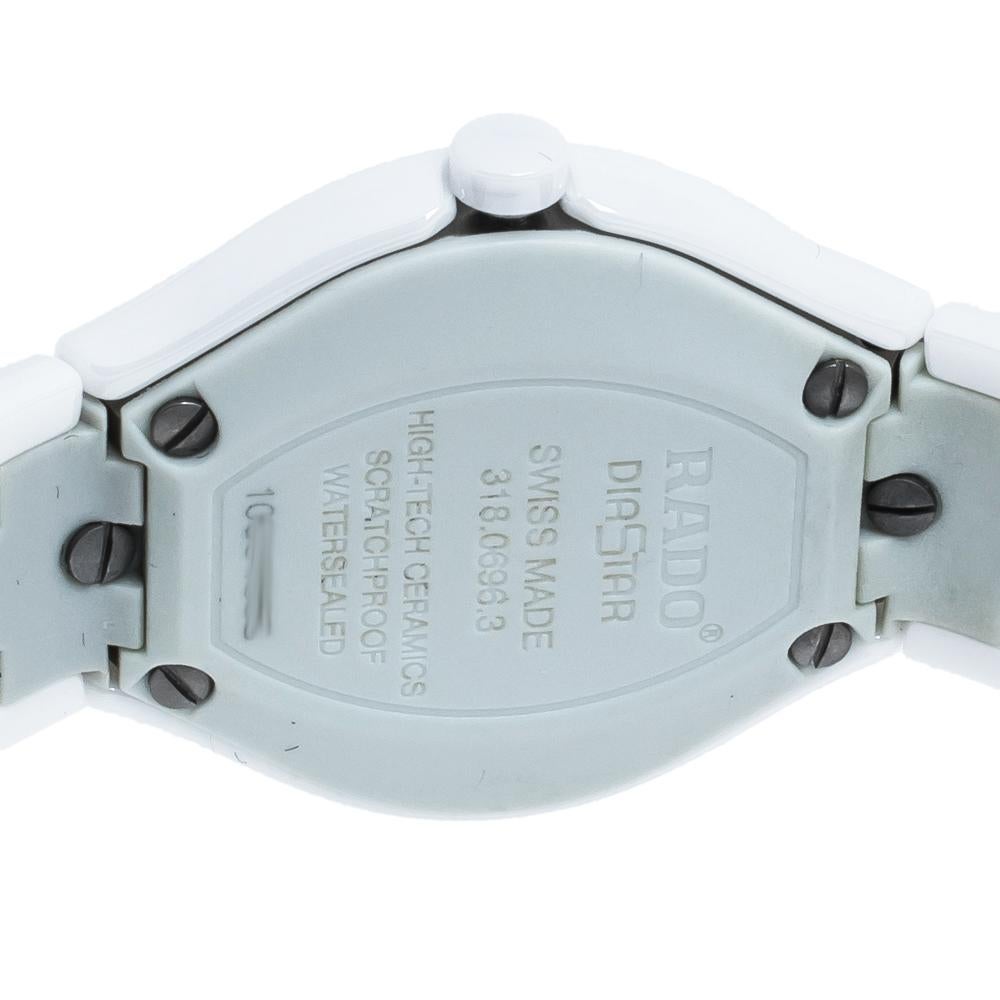 rado white ceramic watch