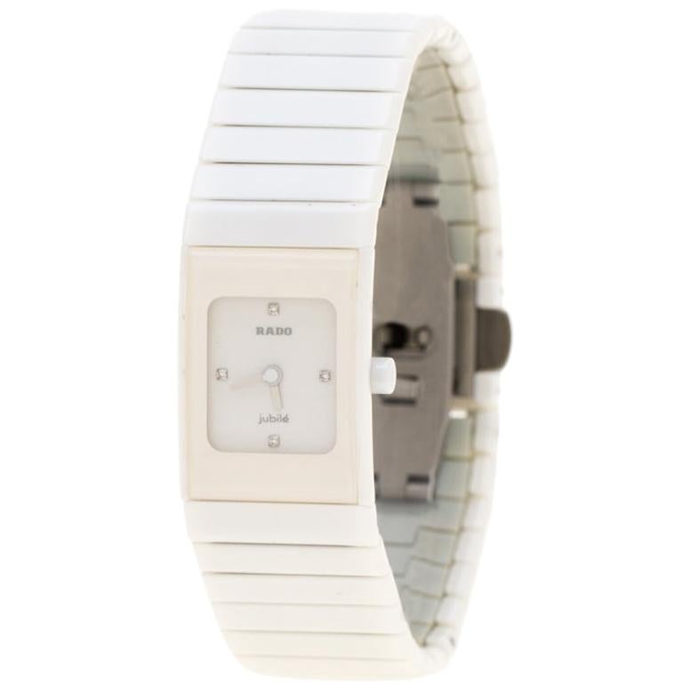 Rado White Ceramica Jubile 01.963.0713.3.070 Women's Wristwatch 19 mm