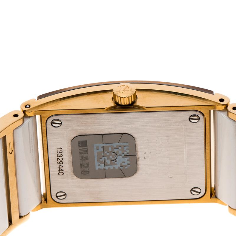 Rado White Mother of Pearl Gold Plated Steel Ceramic Integral Jubile R20791901 W 1