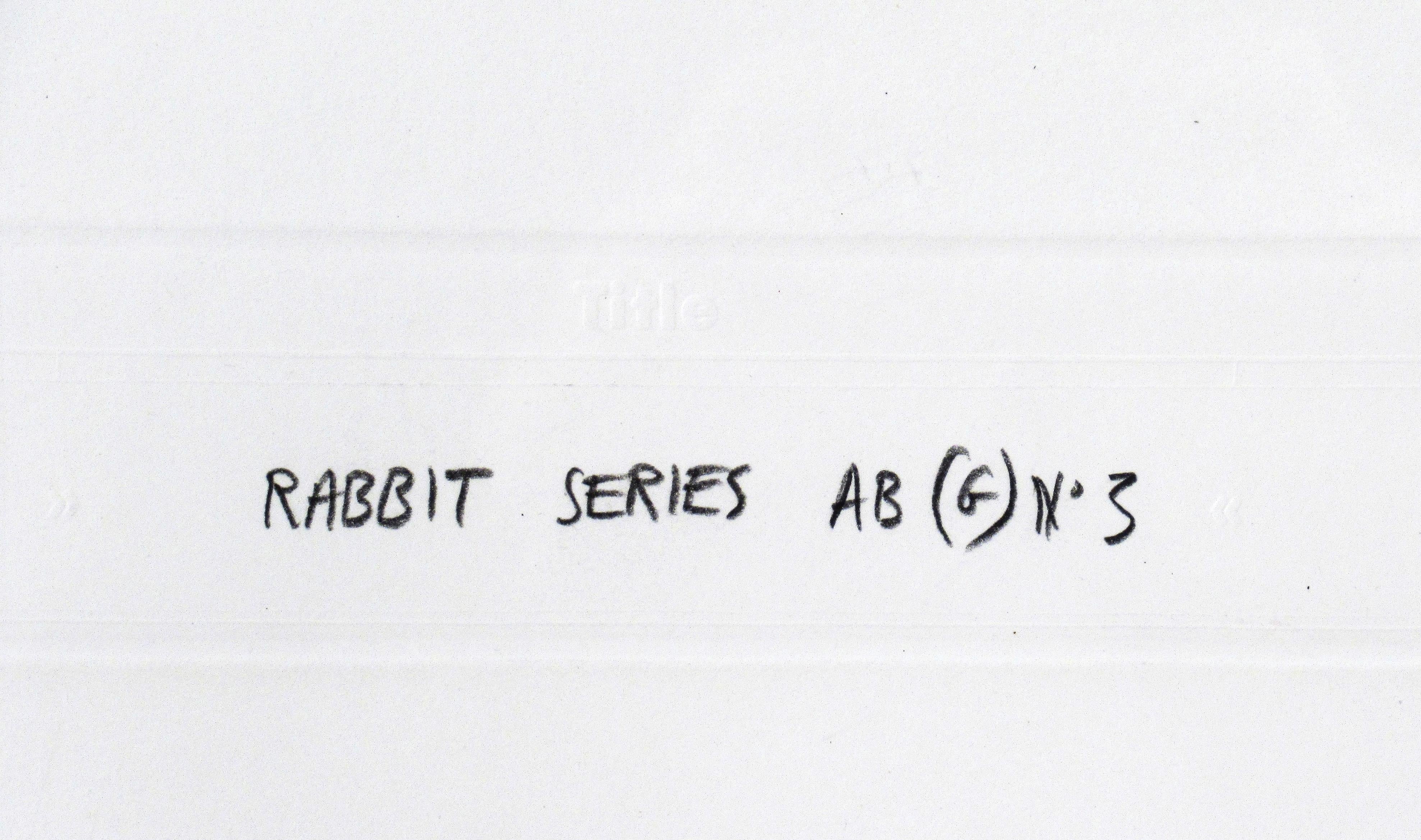 Rabbit Series #3 - Gray Animal Print by Radovan Kragulj