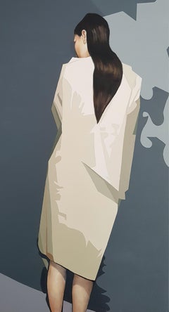 Quién rescató a quién - Siglo XXI, Pintura, Gris, Beige, Mujer, Contemporáneo