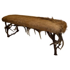 Radura Beech Wood with Fur Seat Bench Radura Beech Wood with Fur Seat Bench
