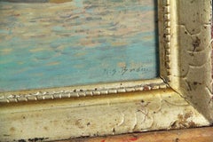 Rae Sloan Bredin, Bridge Scene, Oil on Board, ca. 1914