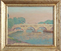 Rae Sloan Bredin, Bridge Scene, Oil on Board, ca. 1914