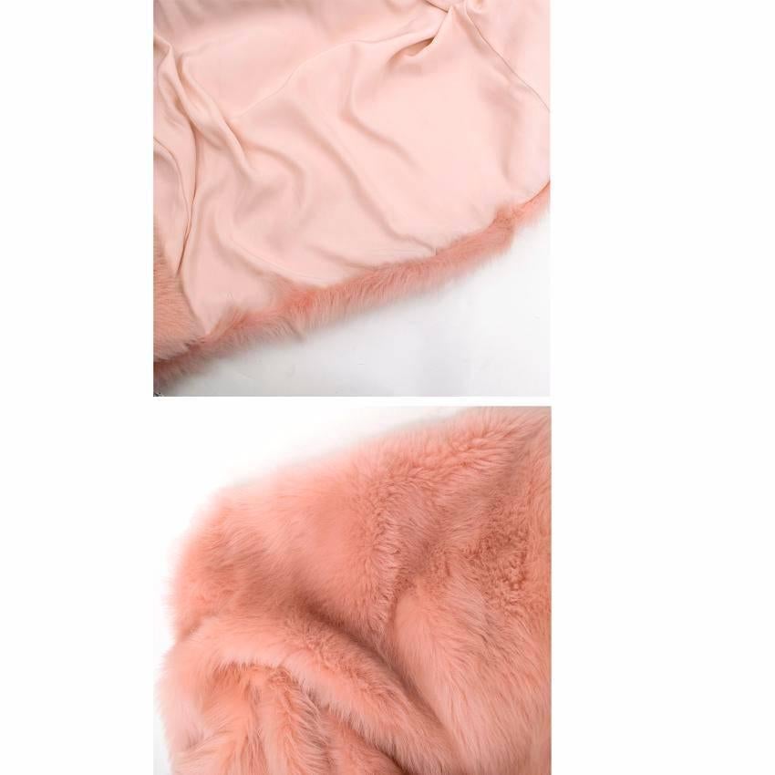 Raey Barley Sugar Pink Sheepskin Fur Coat Size XS For Sale 3
