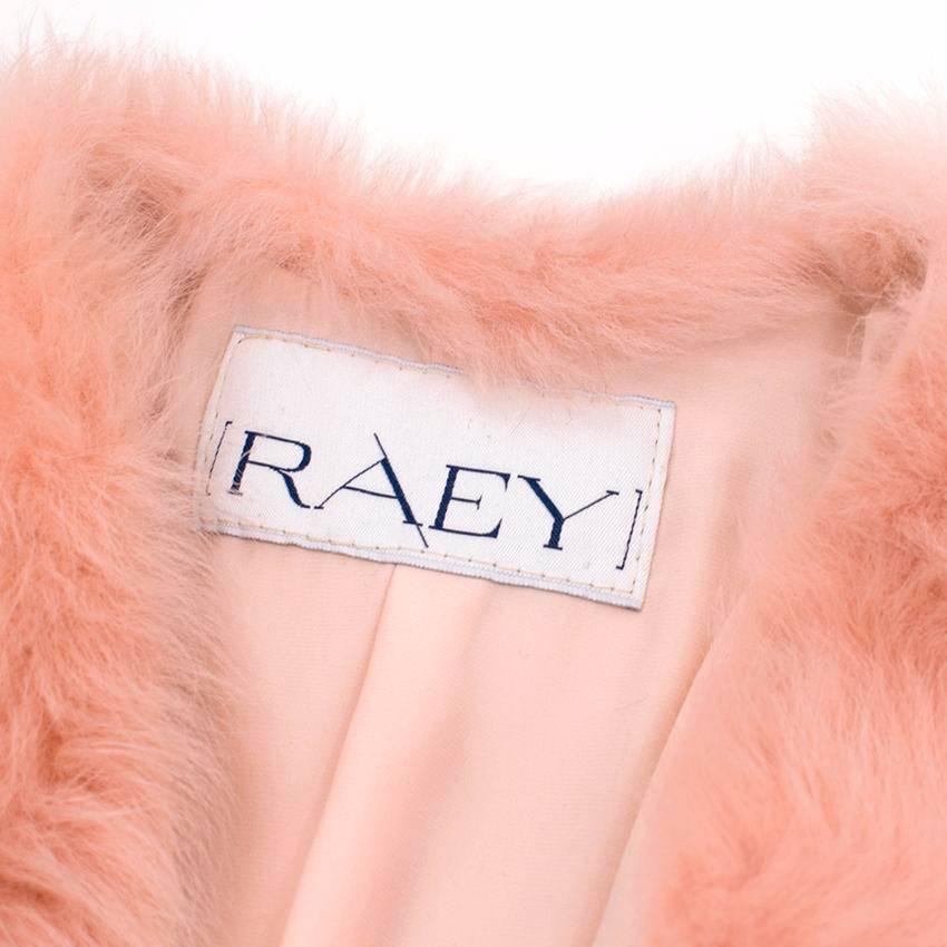 Women's Raey Barley Sugar Pink Sheepskin Fur Coat Size XS For Sale