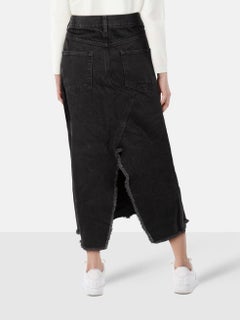 Raey Black Denim Fitted Midi Skirt Size XL