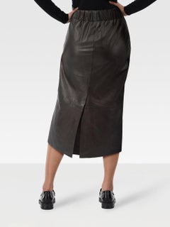 Raey Black Leather Midi Skirt Size XS