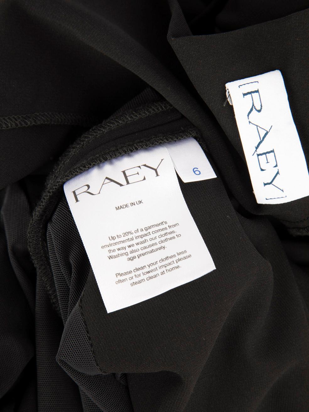 Raey, robe midi moulante noire à volants et dos ouvert, taille XS Pour femmes en vente