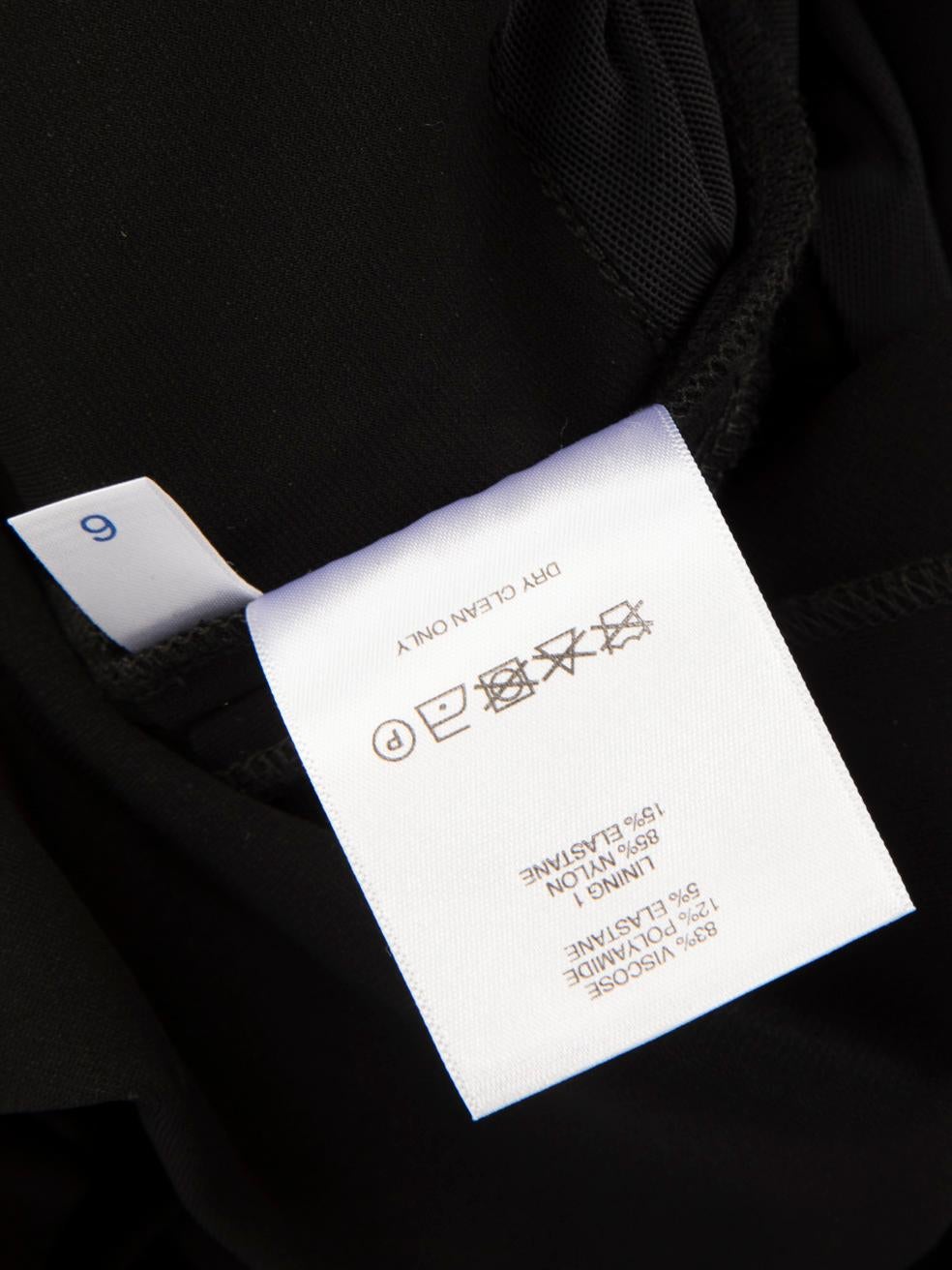 Raey, robe midi moulante noire à volants et dos ouvert, taille XS en vente 1