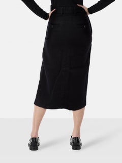 Raey Black Wool Midi Front Slit Skirt Size XXS