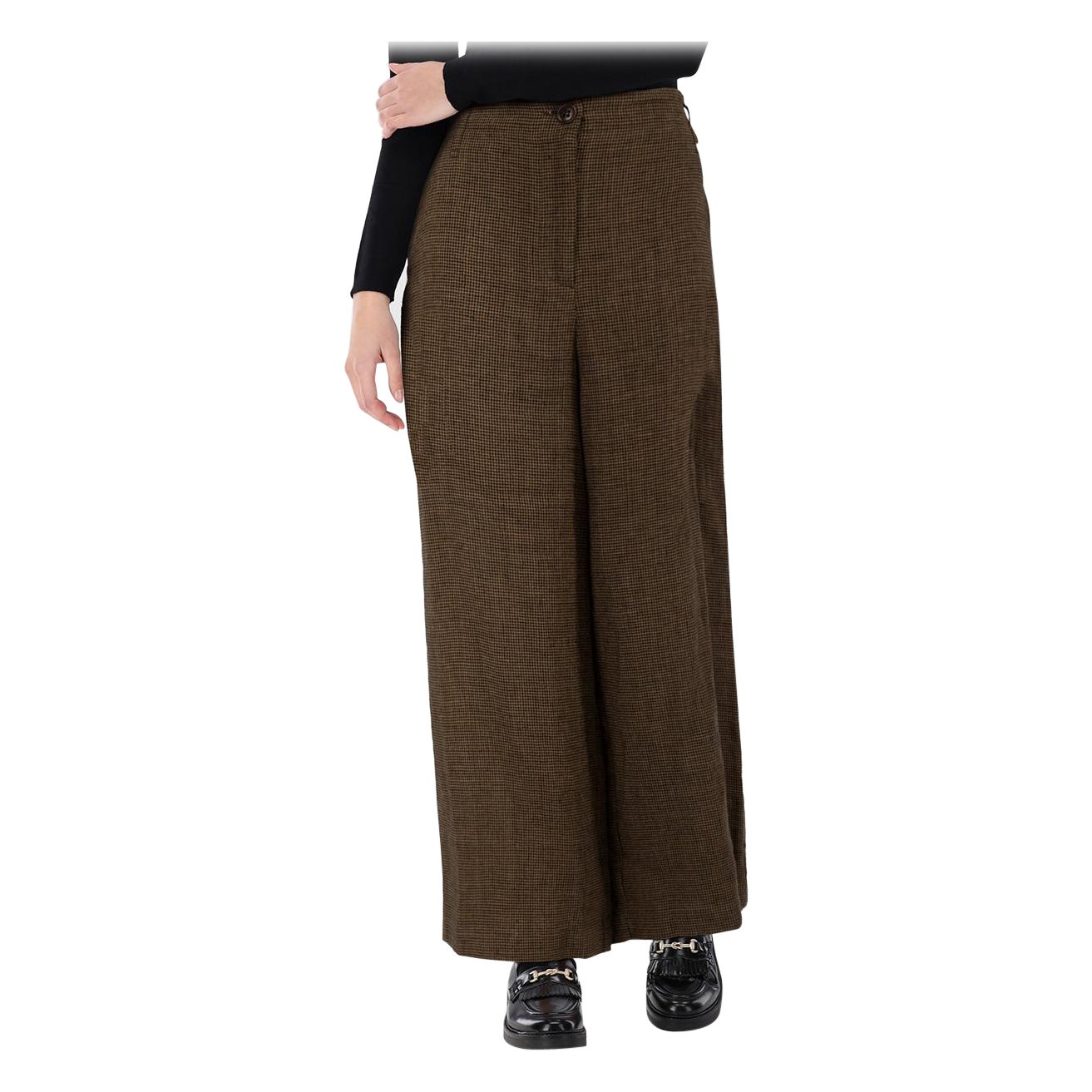 Pantalon large Raey Brown Houndstooth Taille XL