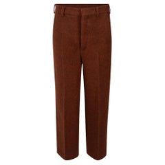Raey Brown Wool Straight Leg Trousers Size S