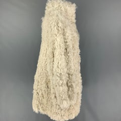 RAEY Size XL Cream Curly Lamb Shearling Coat