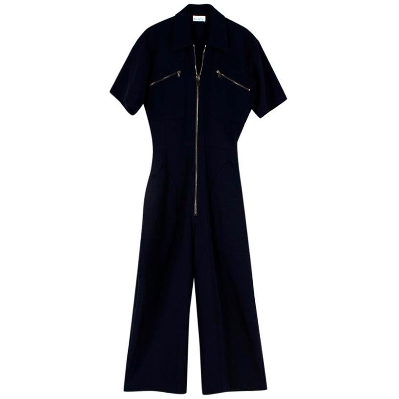 Raey Zip-front wool-twill jumpsuit - Size US 4 at 1stDibs