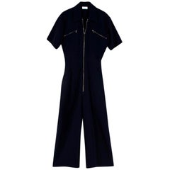 Raey Zip-front wool-twill jumpsuit - Size US 4