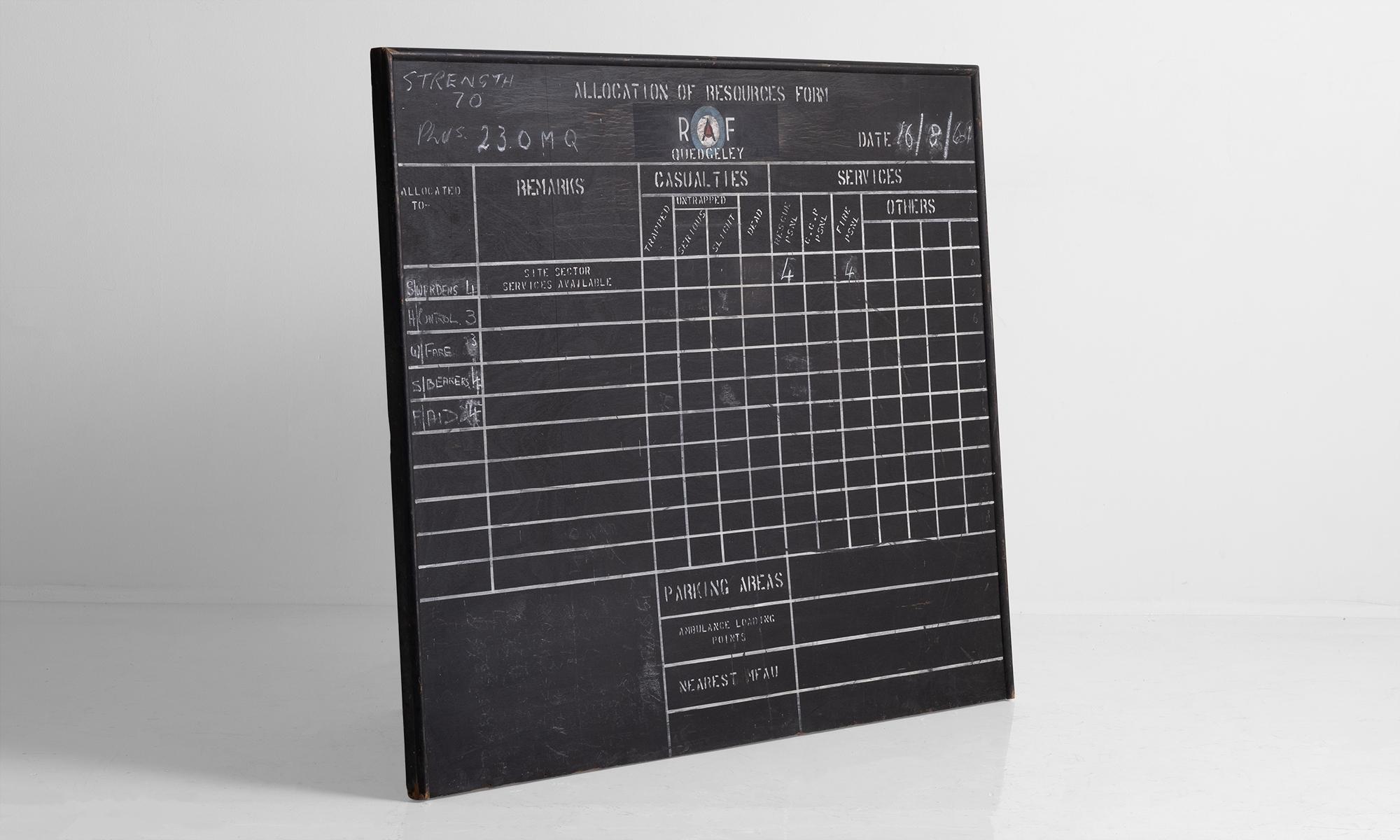 English R.A.F. Blackboard