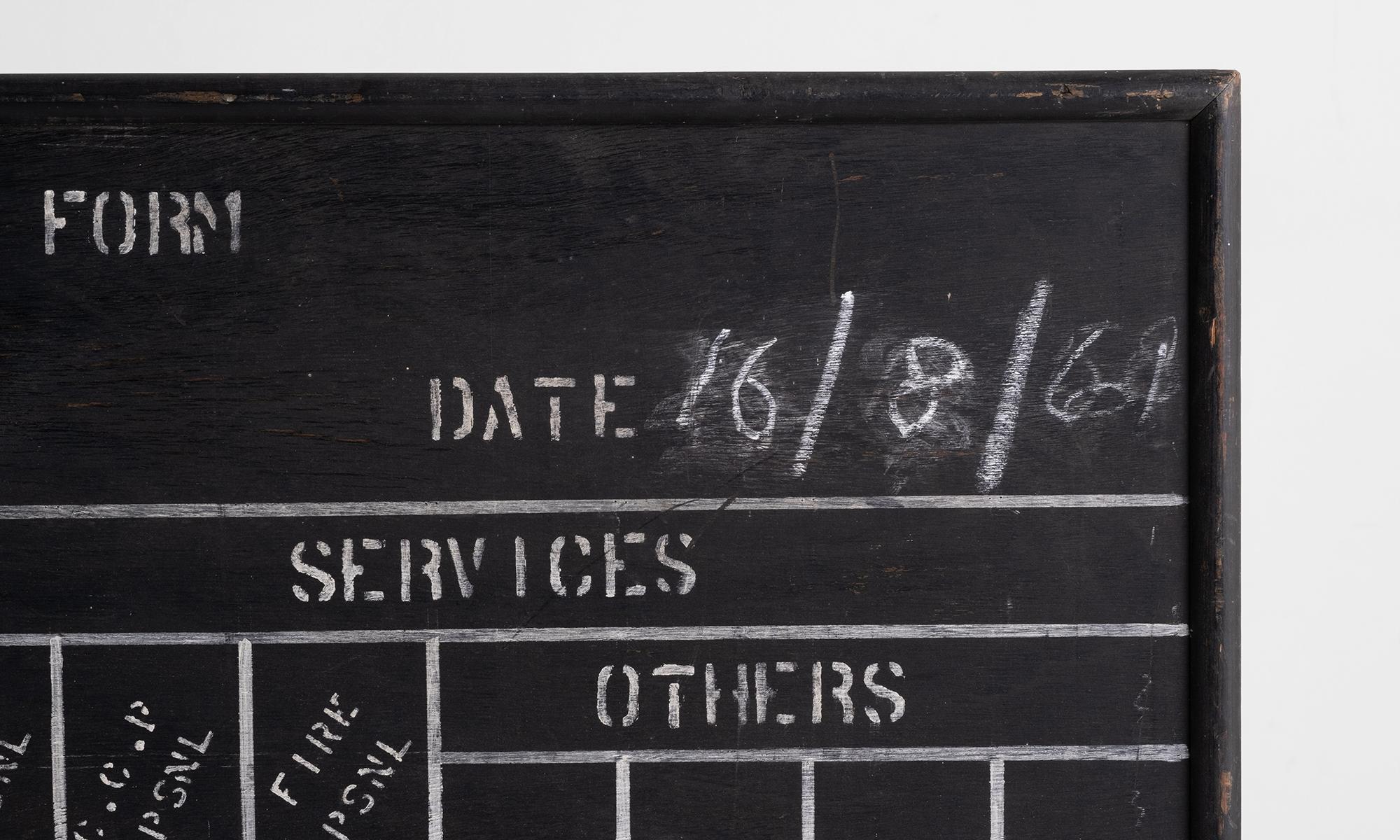 R.A.F. Blackboard In Good Condition In Culver City, CA