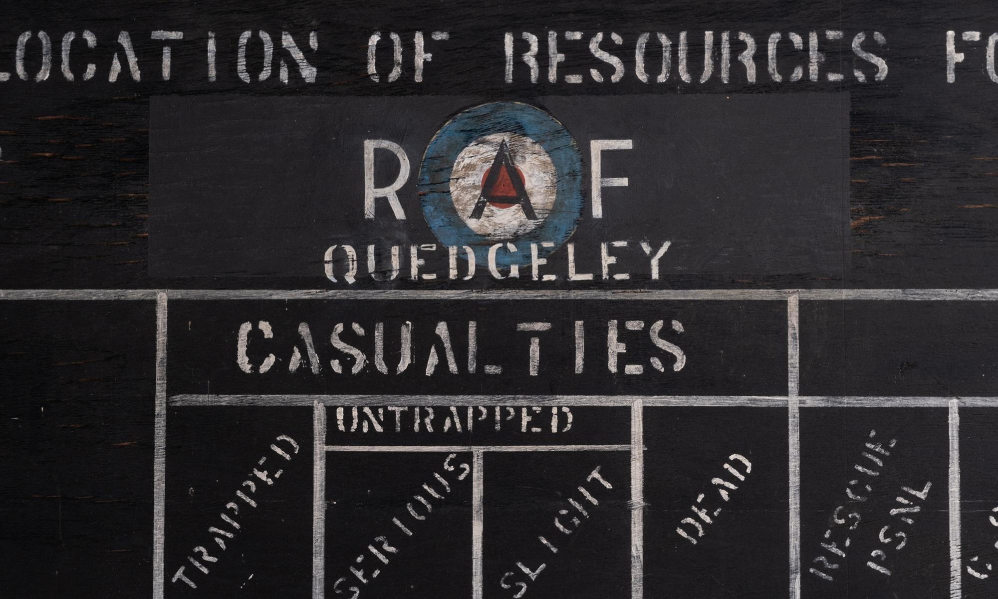 20th Century R.A.F. Blackboard