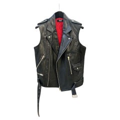 Raf By Raf Simons Chaleco Perfecto Riders de Piel 2006